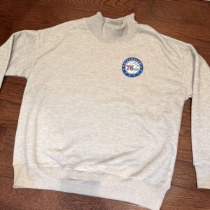 Sixers Grey Mock Sweatshirt