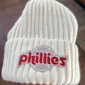 Phillies White Knit Hat